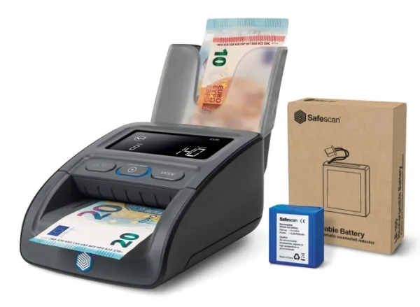 Safescan 155-S Komplett, Ulike valutaer, Infrarød (IR), Blekk, Magnetisk, Metallic thread, Size, Thickness, Watermark, Sort, LCD, CE, WEEE, RoHS, REACH, AC
