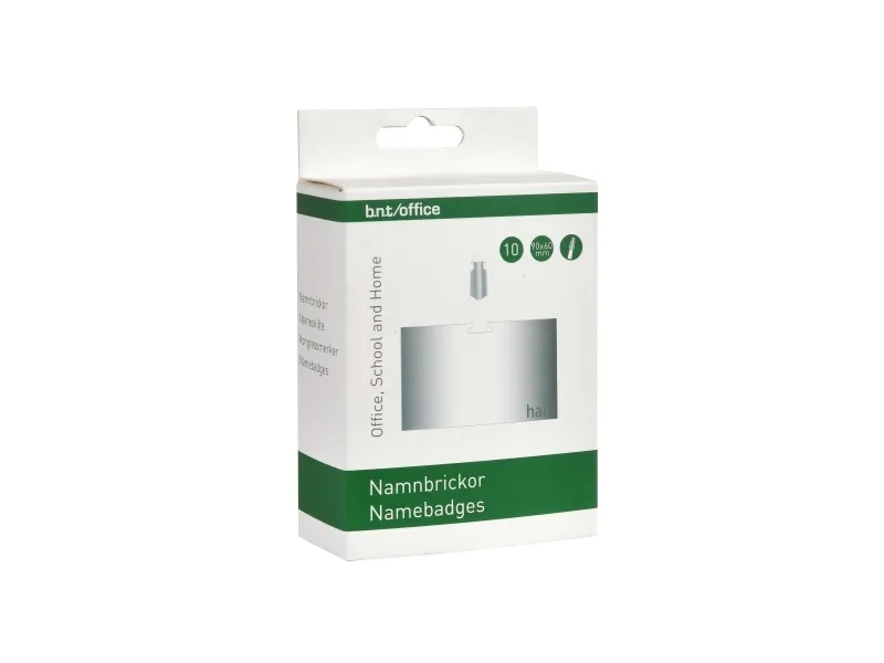 Kongresmærker, BNT, 60x90 Til ID hård plast liggende, transparent - (10 stk.)