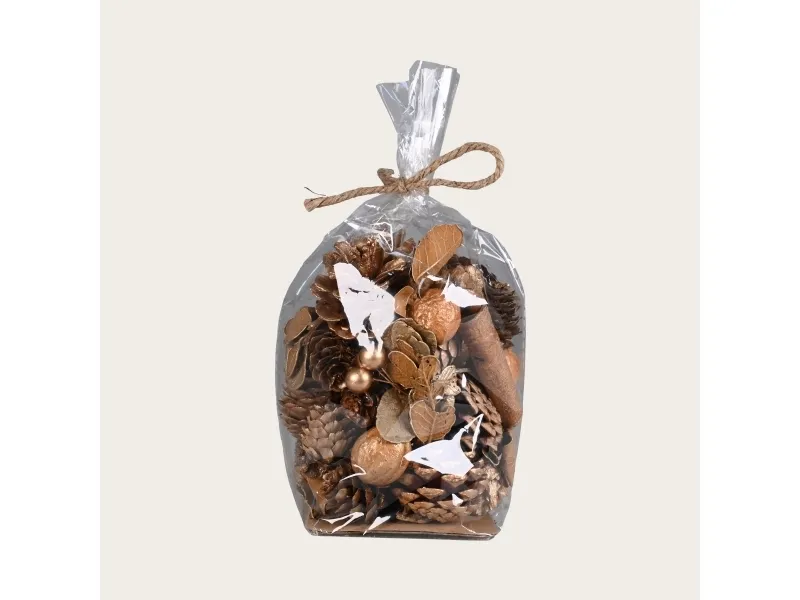 Det Gamle Apotek deco bag, H 11 cm, B 11 cm, D 14 cm, hvit