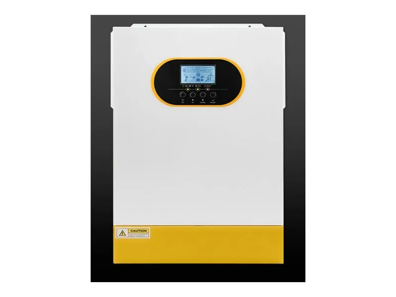 Qoltec - Strømomformer - 100A, BMS, LCD, MPPT, sinus - AC 230 V - 3500 watt - 3500 VA - RS-232, RS-485 - hvit, gul