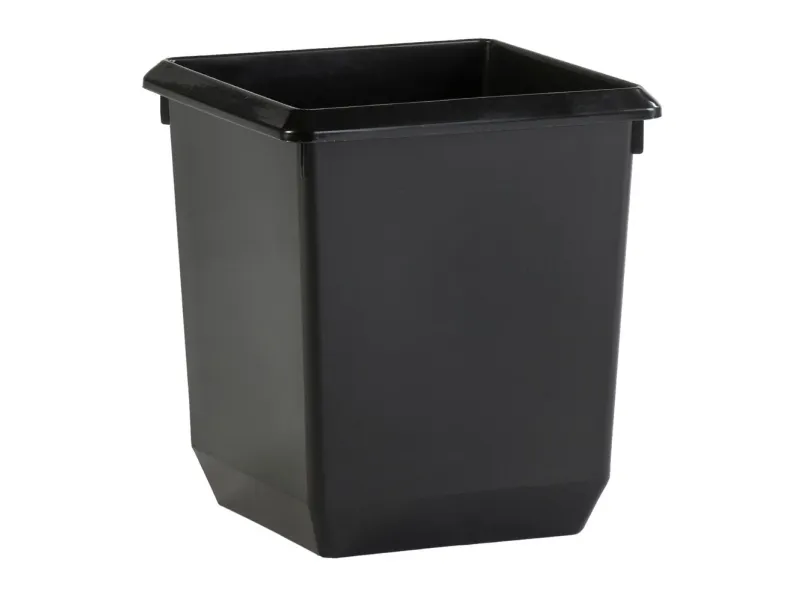 Papirkurv, V-Part, sort, plast, 21 l, kildesortering mulig