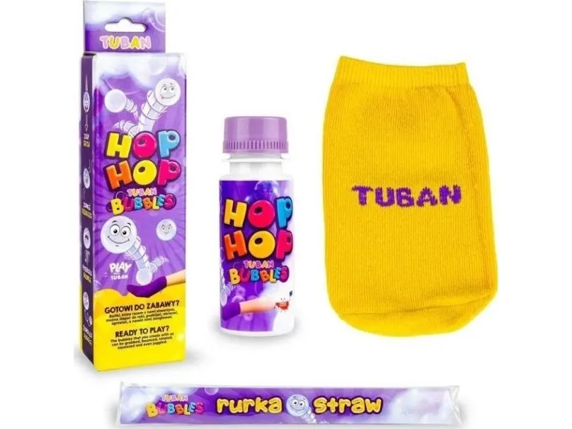 TUBAN Hop Hop for å sprette bobler i en pappeske
