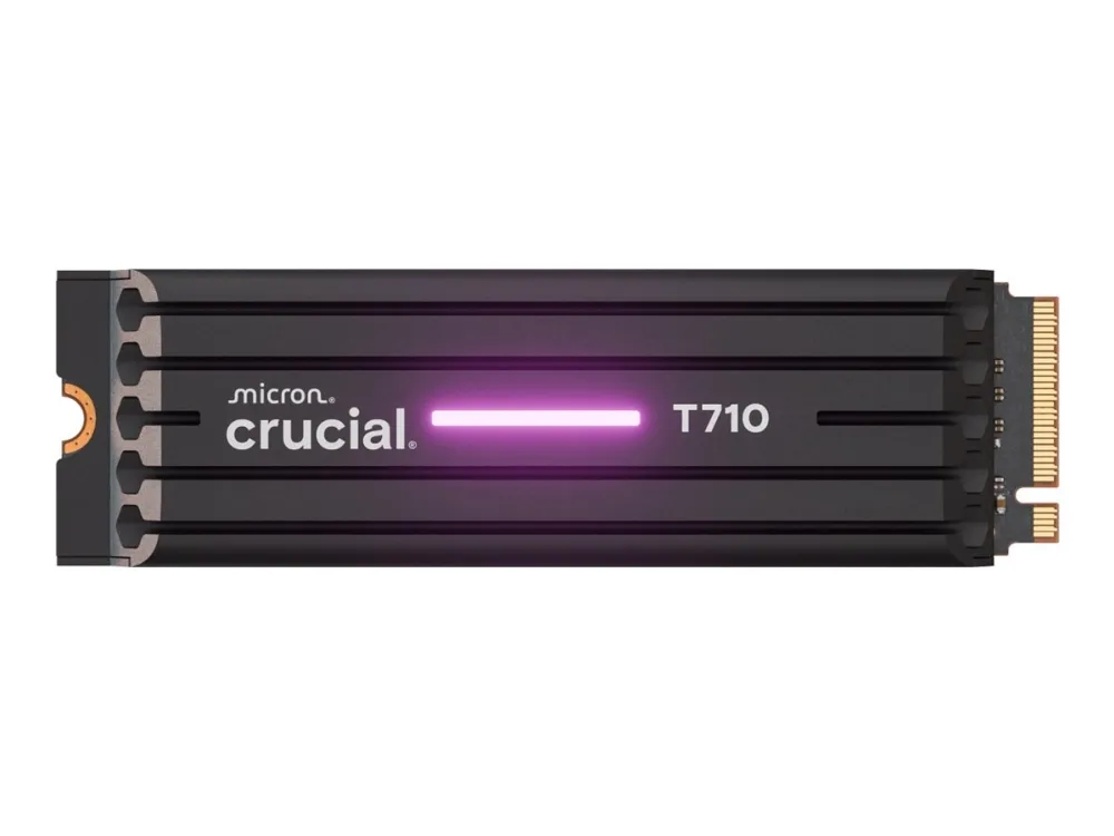 Crucial T710 4 TB SSD med kjøleribbe PCIe Gen5 NVME M.2 2280