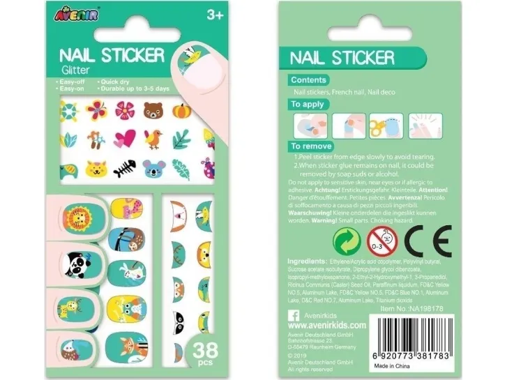 Avenir Nail stickers - Glitterdyr