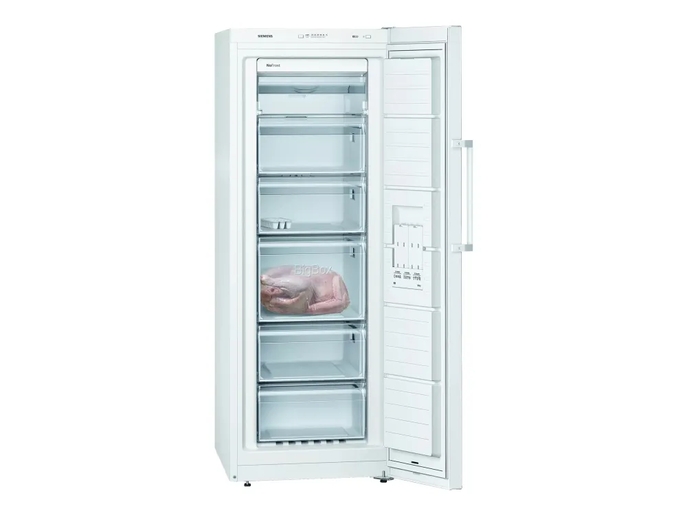Siemens bestCollection iQ300 GS29NFWEV - Fryser - stående - bredde: 60 cm - dybde: 65 cm - høyde: 161 cm - 200 liter - Klasse E - hvit