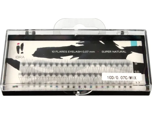Kepki Super Natural False Eyelashes D-0.07mm C Mix