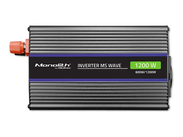 Qoltec Monolith 1200 MS Wave spenningsomformer | 12V til 230V | 600/1200W | USB