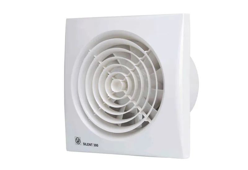 THERMEX Ventilator Silent 300 CHRZ Scandic, fuktighetskontrollert med timer (1-30 min.) og hygrostat (60-90% RF). Luftmengde 280 m³/t.