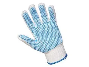 Handske strik med dotter str M bomuld/polyester,12 par x 2 stk/pk