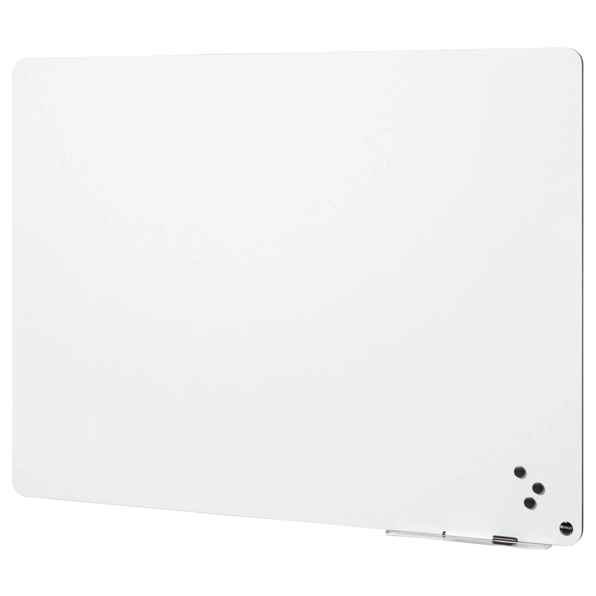 Whiteboard rammeløs 117x87 cm hvid - inkl. 30 cm pennebakke, 1 marker og 3 magneter