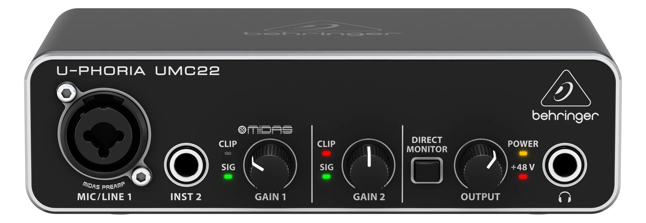 Behringer UMC22 supplerende musikudstyr Koncert/studie Forforstærker