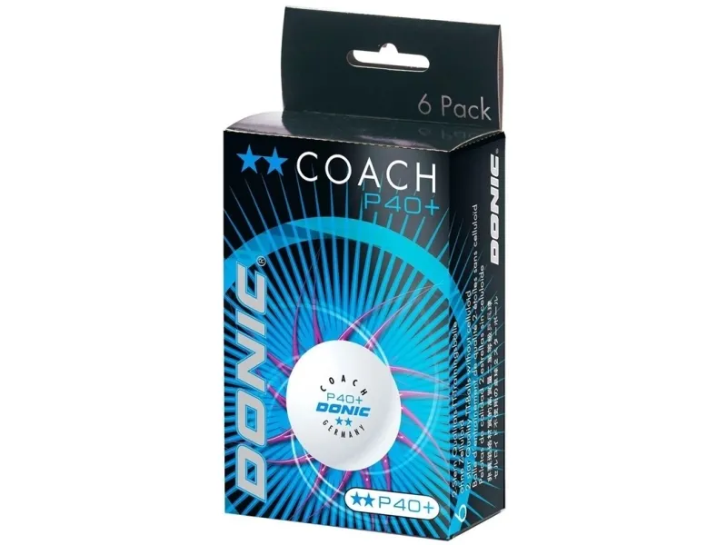 Donic bordtennisballer DONIC P40+ 6 stk