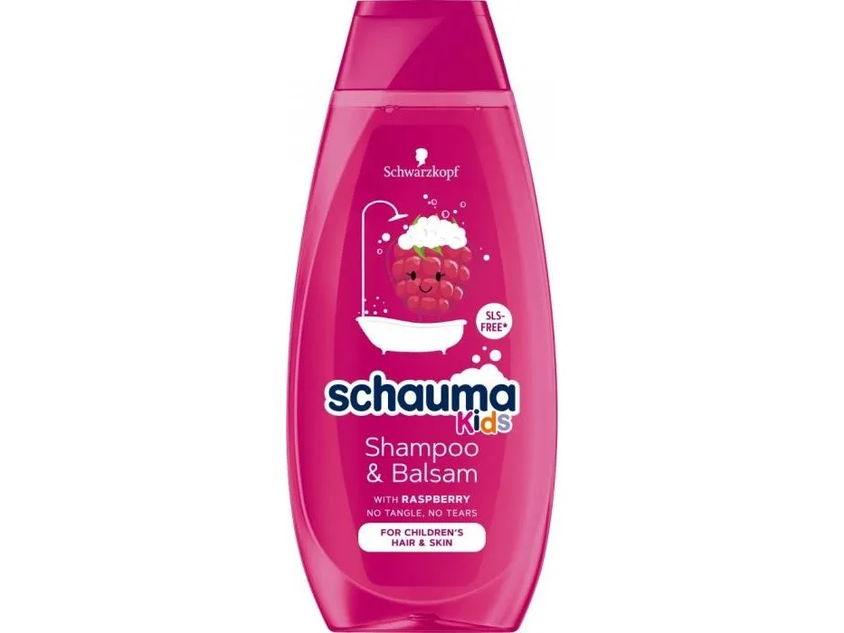 Schauma Kids sjampo & balsam nærende sjampo for tørt hår for barn bringebær 400 ml