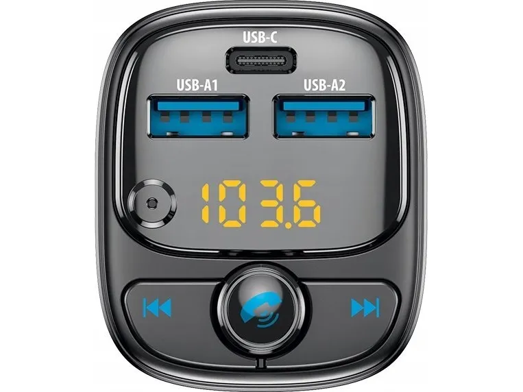 TelForceone Forever FM-sender Bluetooth 2 x USB-A 1 x USB-C PD 30W TR-370 svart