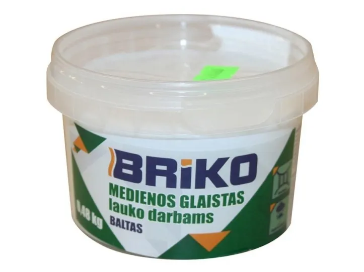 Hvit treglasur Briko 0,48 kg