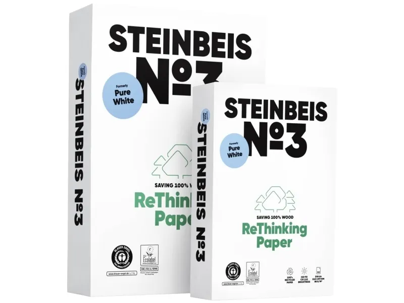 Steinbeis No. 3 resirkulert papir A4 80 g 500 ark ISO 90