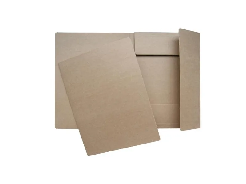 Mappe, Specialplast 3-klap, pap, 600 g/m2, A4, brun