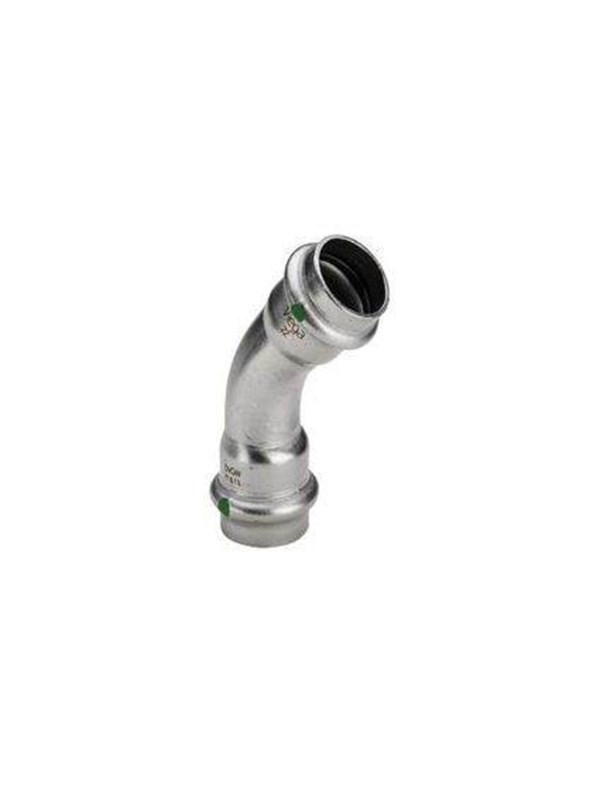Viega Sanpress Inox bend 45° 22 Stainless steel/bright 435790