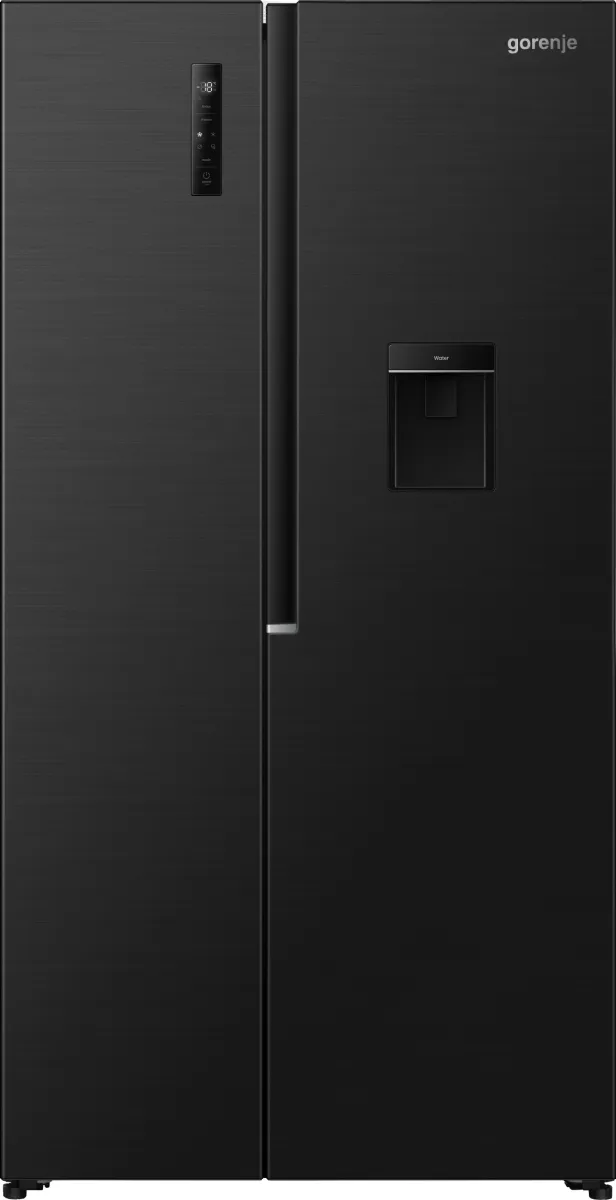 Gorenje NRS917E41BXWD, Frittstående, Amerikansk dør, Svart, 2 dører, Berøringskontroll, LED