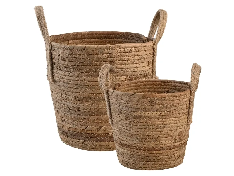 Det gamle apotekets kurvesett, H 32/26 cm, diameter 26/23 cm, 2 stk./sett, natur