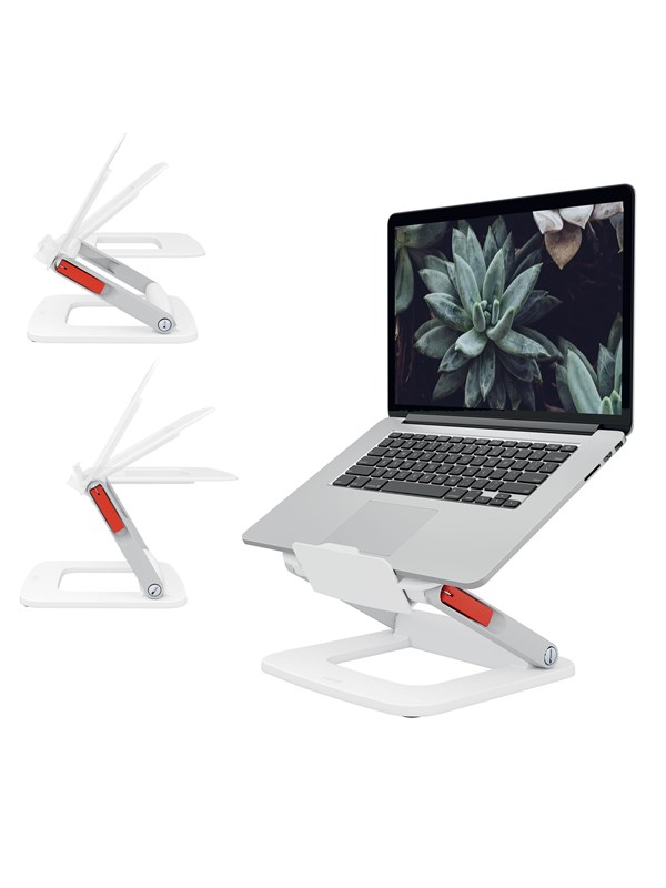 Leitz Ergo justerbart flervinklet laptopstativ, hvit