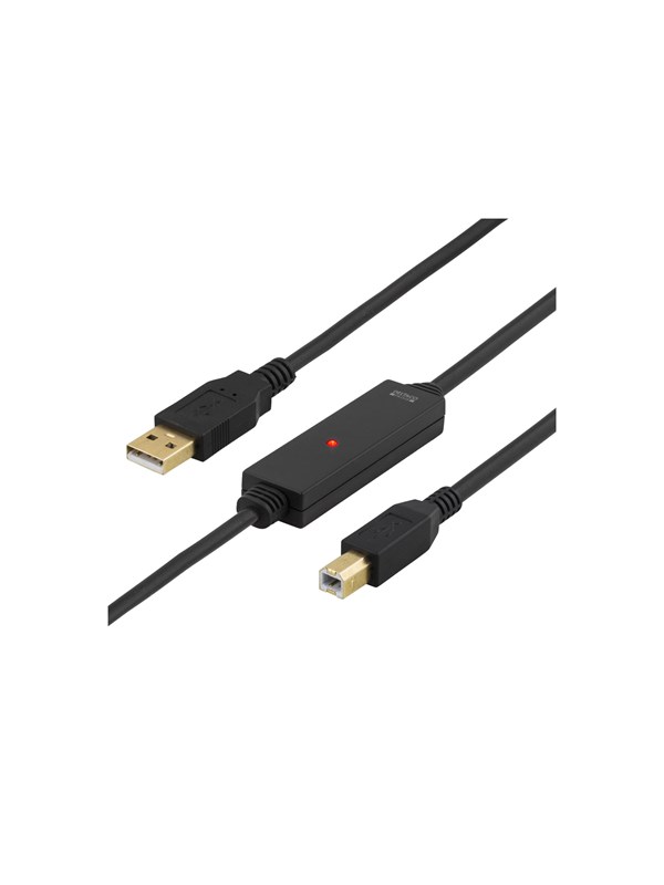 Deltaco USB-EX05M - USB cable - USB Type B to USB - 5 m