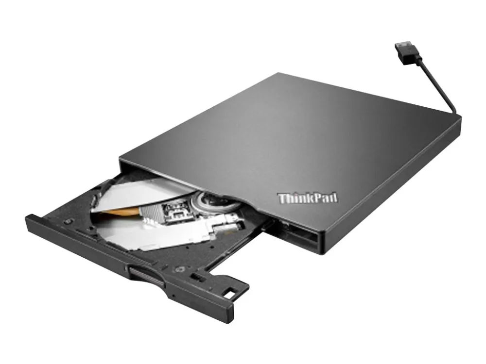 Lenovo ThinkPad UltraSlim USB DVD Burner - Platestasjon - DVD±RW (±R DL) / DVD-RAM - SuperSpeed USB 3.0 - ekstern - FRU