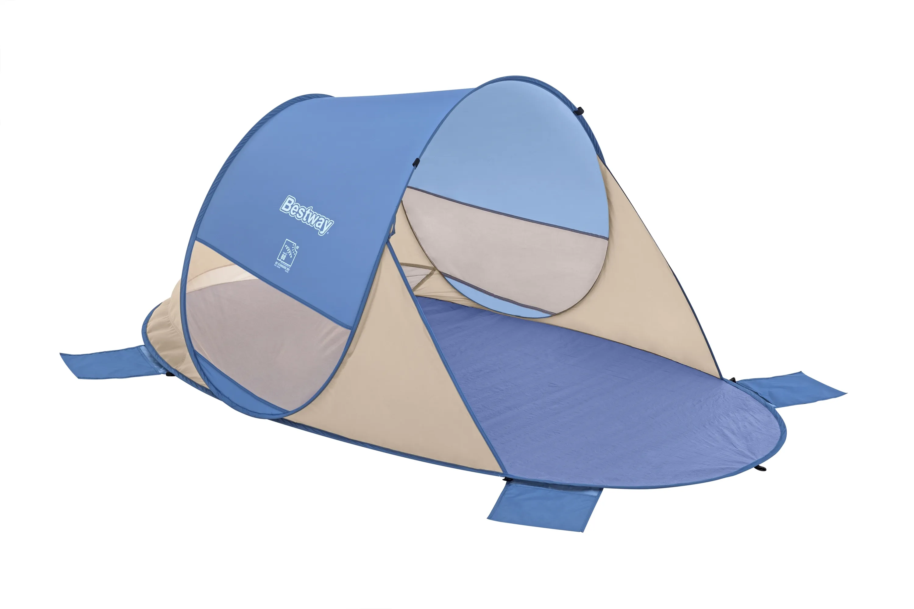Bestway 68107 / 24, Teltduk, Sidevindu, Polyester, Blå, Grå