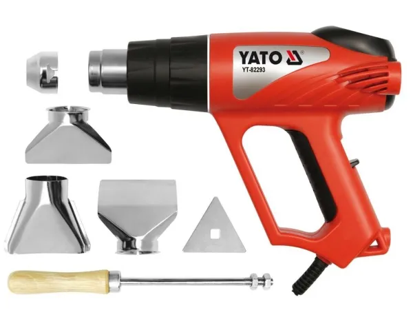 YATO HEAT BUNNER 70~600°C 2000W LED MED TILBEHØR 82293