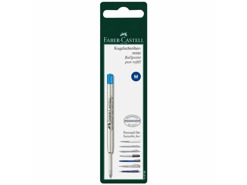 Faber-Castell 148788, Blå, Sølv, Kulepenn, 1 stykker, Blister