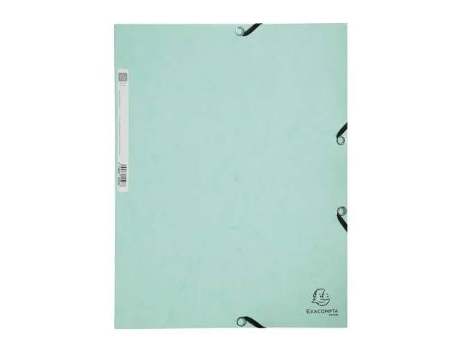 Elastisk mappe pastellgrønn 24x32 cm passer til A4-ark - 400 gram ensfarget papp - laget i Frankrike