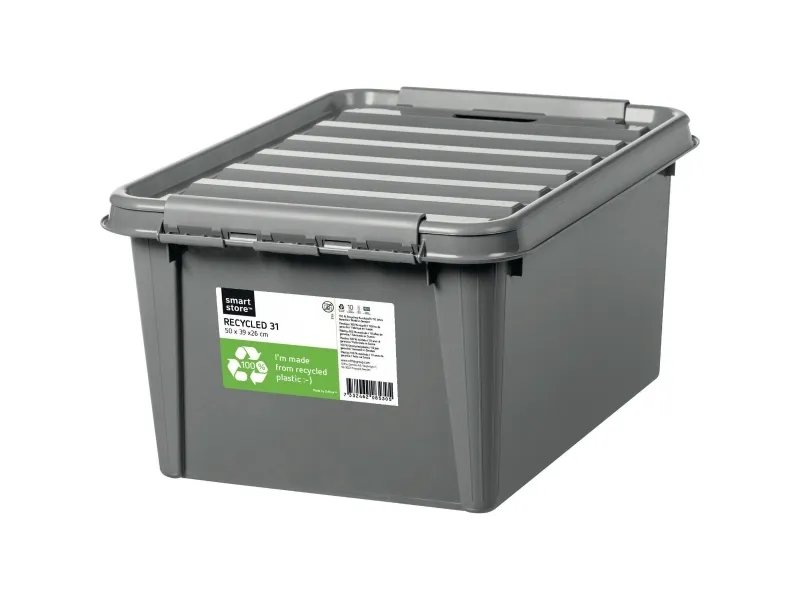 Opbevaringskasse, Smartstore Recycled 31, 31 l, HxBxL: 26 x 39 x 50 cm, grå