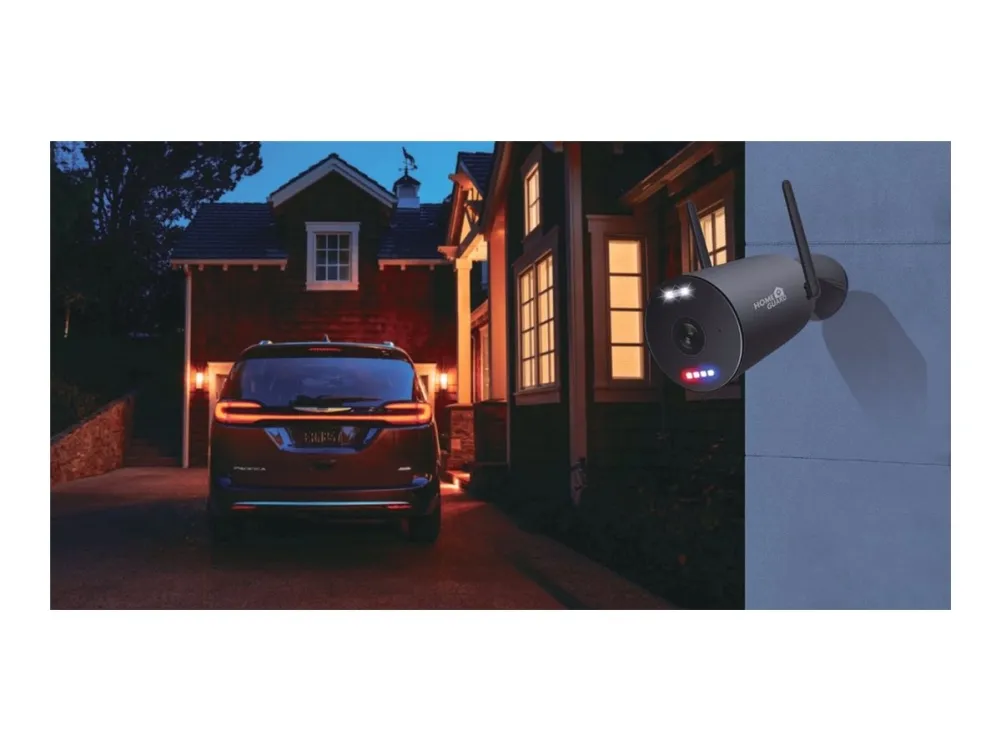 Homeguard Enforcer - Nettverksovervåkingskamera - værbestandig - farge (Dag og natt) - 5 MP - 2880 x 1620 - 3K - fastfokal - lyd - trådløs - Wi-Fi - DC 12 V