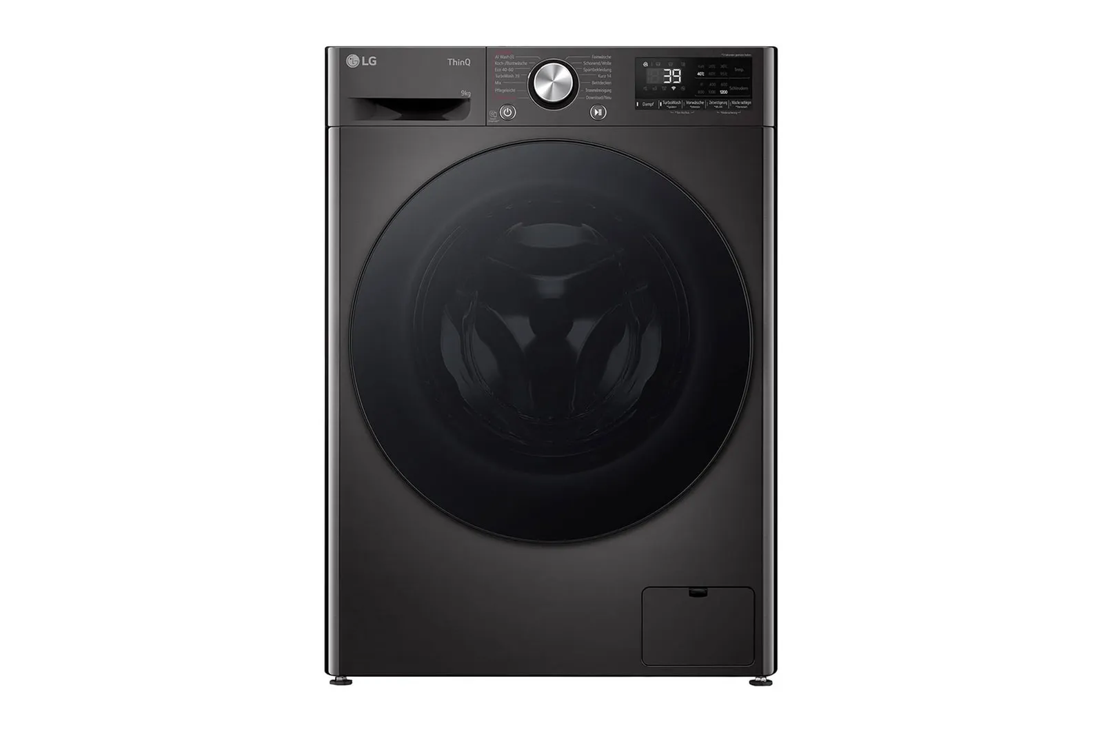 LG F2V7SLIM9B - Vaskemaskin - bredde: 60 cm - dybde: 48 cm - høyde: 85 cm - frontileggelse - 9 kg - 1160 rpm