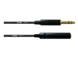 Cordial CFM 3 VK, 6.35mm, Hankjønn, 6.35mm, Hunkjønn, 3 m, Sort
