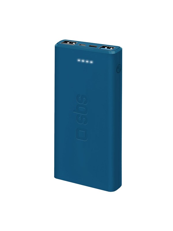 SBS Fast Charge Power Bank - 10.000 mAh - Blue Nødlader - 10000 mAh