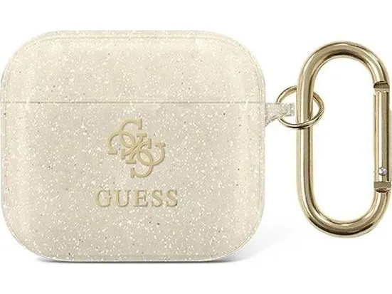 Guess AirPods 3 Deksel Glitter Case Gull