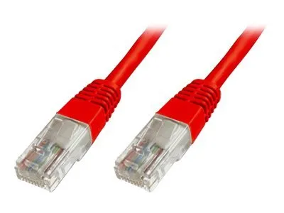 DIGITUS Ecoline - Koblingskabel - RJ-45 (hann) til RJ-45 (hann) - 1 m - UTP - CAT 5e - med støvel - rød