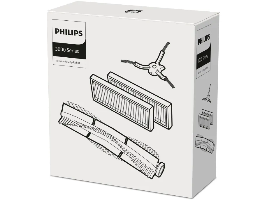 Philips HomeRun XV1433/00 Reservedelsett HomeRun 3000 Aqua robotstøvsuger, Filter og børste, Robotstøvsuger, Akrylonitril-butadien-styren (ABS), Philips, XU2000,XU2100,XU3000,XU3100, 78 mm