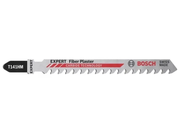 Bosch T 141 HM, Stikksagblad, Cement fiber panel, Glassfiber armert plastik, Gipsplater, Karbid, Svart, Rød, Rustfritt stål, 4,3 mm, 5 cm