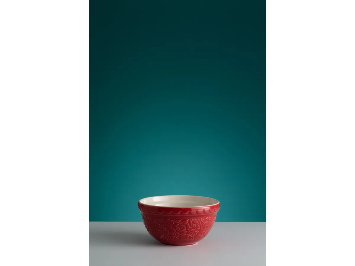Mason Cash 'In the Forest' pinnsvin keramikkfat 21 cm / 1,1 L | rød/krem