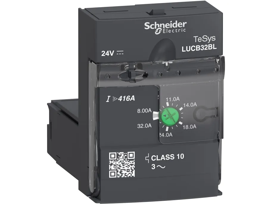 SCHNEIDER ELECTRIC Strømmodul 8-32A med testk.anp. Styrespænding 24VDC, for TeSys motorstarter modul U
