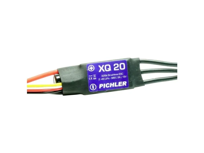 Pichler Modellbau XQ+ 20 Slim børsteløs flyhastighetsregulator (maks. 30 A)