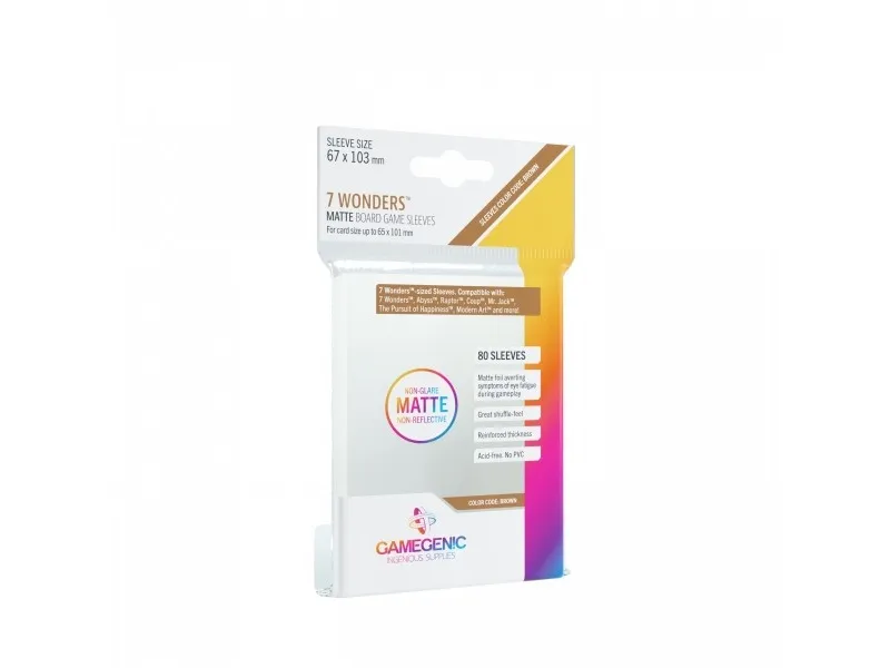GameGenic matte til 7 Wonders sleeves 67x103 mm