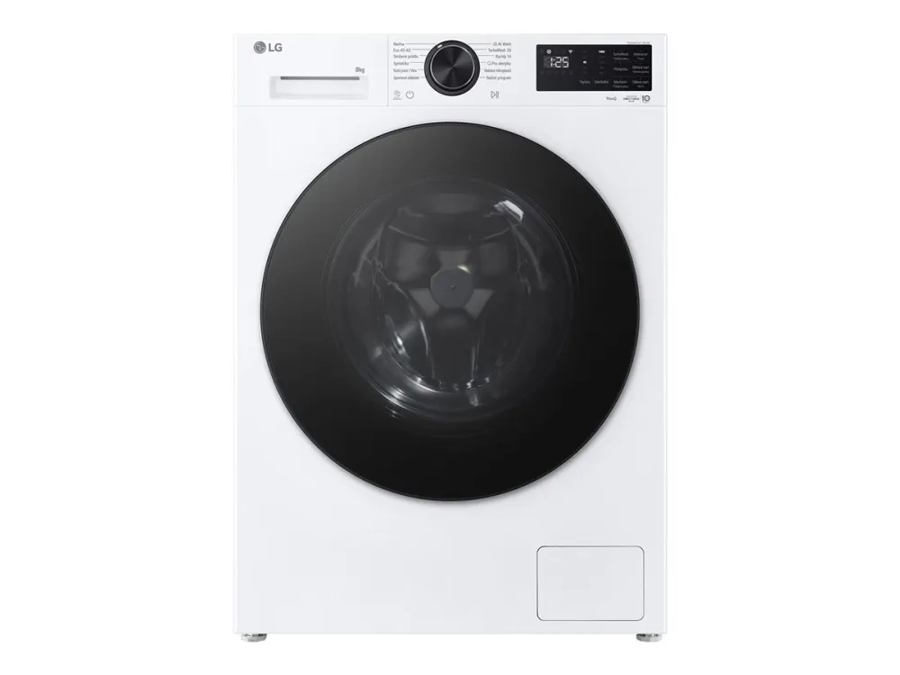 LG Slim F2X50S8TLB - Vaskemaskin - Wi-Fi - bredde: 60 cm - dybde: 53.5 cm - høyde: 85 cm - frontileggelse - 8 kg - 1200 rpm - hvit
