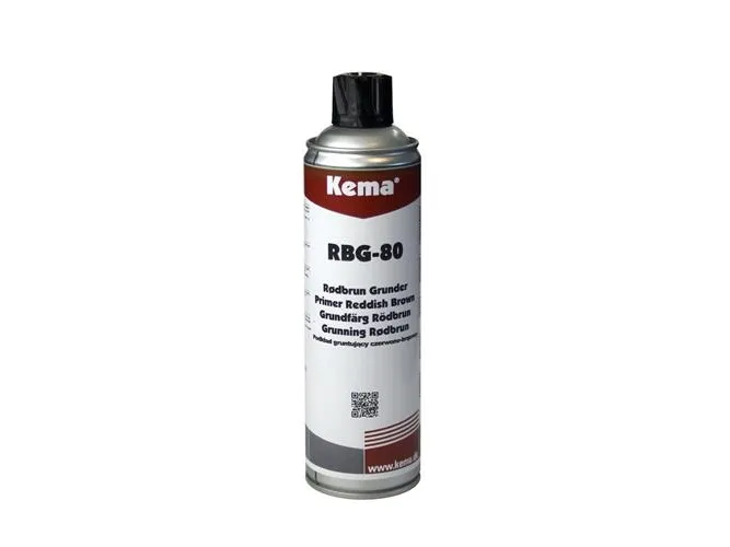 Kema grunder RBG-80 rødbrun - Eksklusiv afgift. UN 1950 Aerosoler, Brandfarlige 2.1 500ml