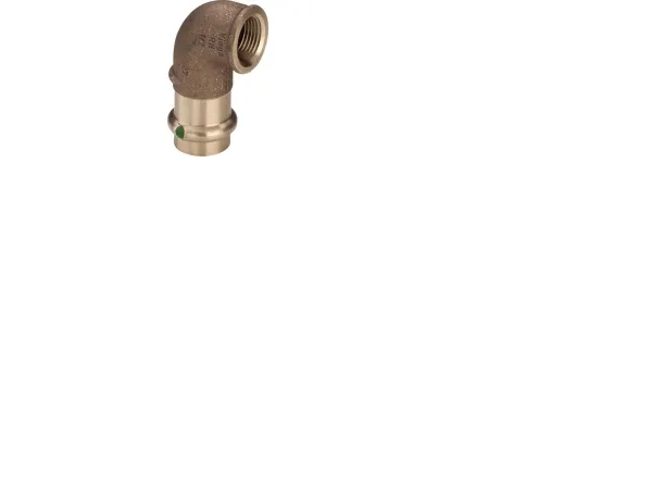 VIEGA Sanpress vinkel 1x28mm 90 grader af rødgods, SC-Contur muffe/muffe