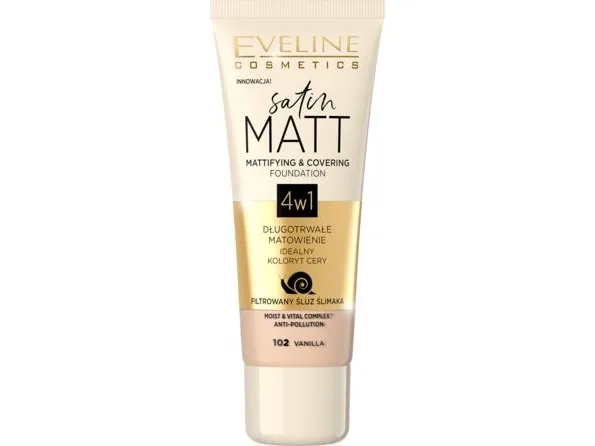 Eveline Cosmetics Satin Matt foundation med Snail Slime Filtrate - Building