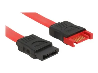 Delock - SATA-forlengelseskabel - Serial ATA 150/300/600 - SATA (hann) til SATA (hunn) - 30 cm - rød