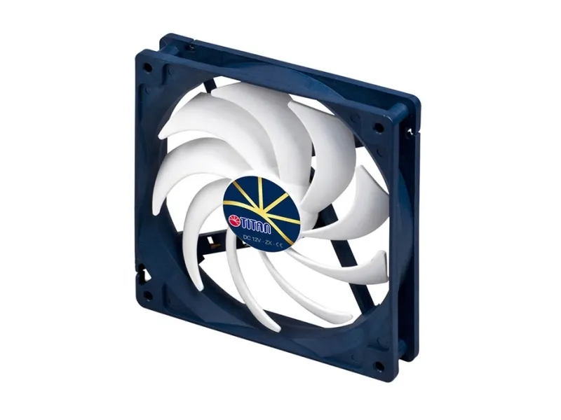 Titan TFD-14025H12ZP/KE(RB), Vifte, 14 cm, 180 RPM, 1800 RPM, Blå, Hvit